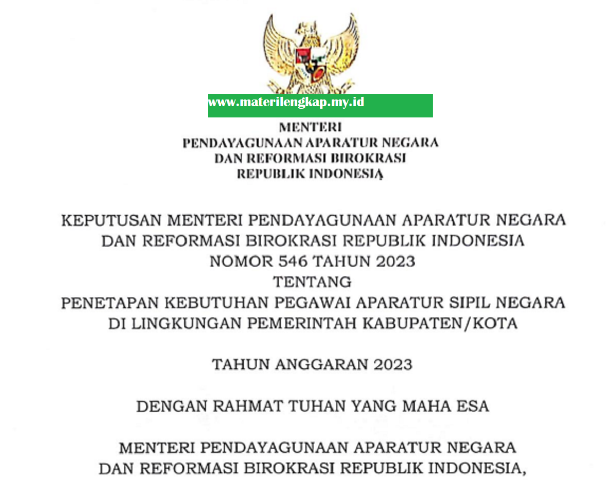 Rincian Formasi Kebutuhan CASN PPPK Kabupaten Deli Serdang Tahun 2023