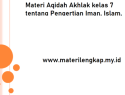 Materi Aqidah Akhlak kelas 7 tentang Pengertian Iman, Islam, dan Ihsan