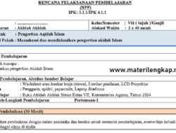 RPP Aqidah Akhlak Kelas 7 SMP/MTs Tentang Memahami dan Mendiskusikan Pengertian Akidah Islam