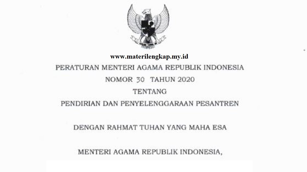 PMA Nomor 30 Tahun 2020: Panduan Lengkap Pendirian dan Penyelenggaraan Pesantren