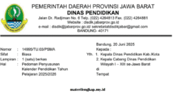 Kalender Pendidikan Jawa Barat Tahun Pelajaran 2025/2026 untuk TK, SD, SMP, SMA, dan SMK