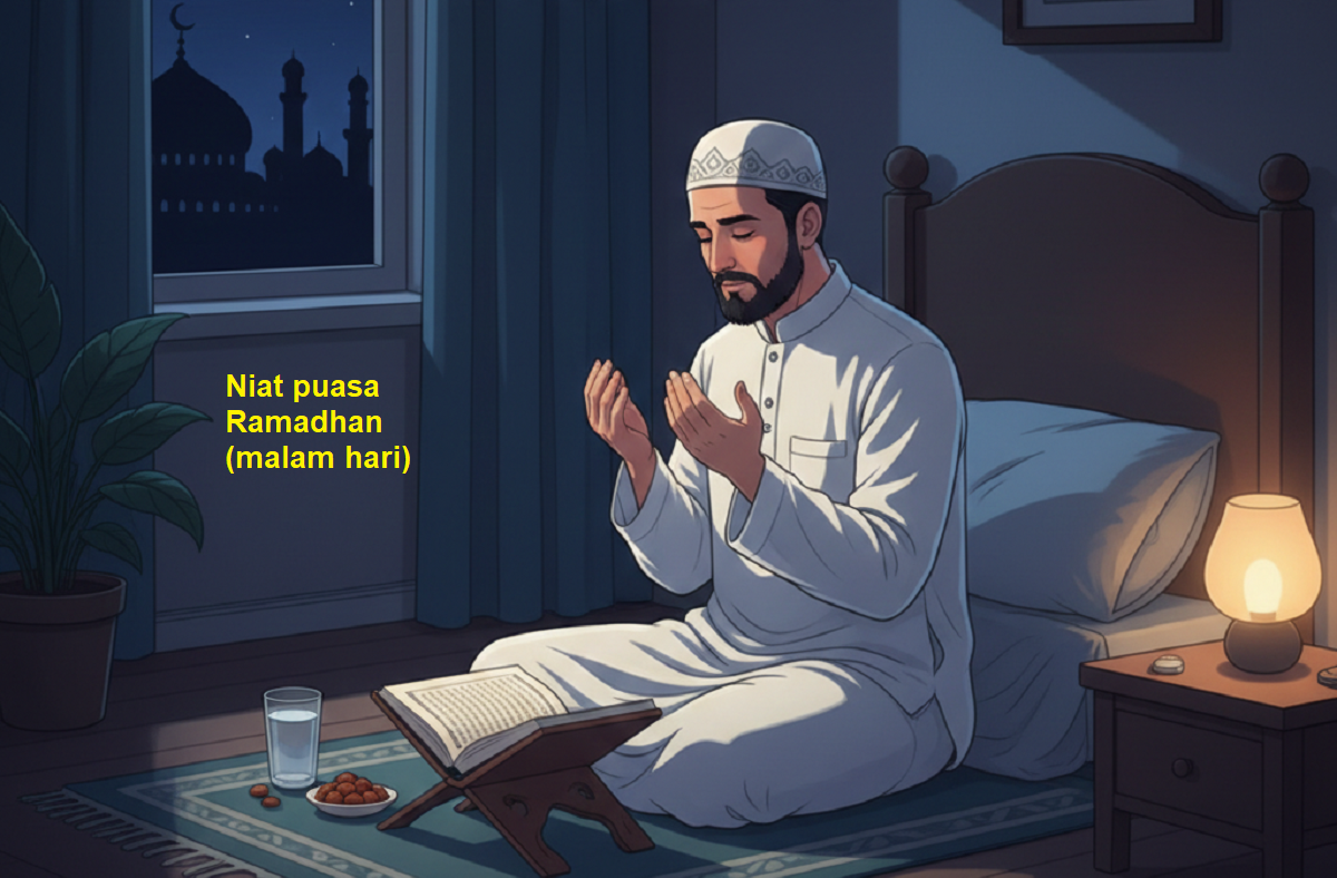 Niat puasa Ramadhan (malam hari)