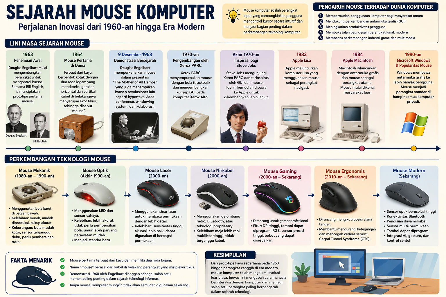 Sejarah Mouse Komputer: Dari Penemuan Awal hingga Era Modern